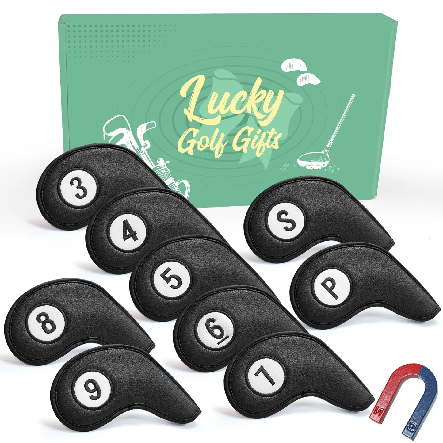 Magnetické kryty na golfové hole, 9 kusů