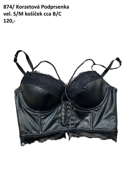 Korzetová podprsenka vel. S/M košíček B/C
