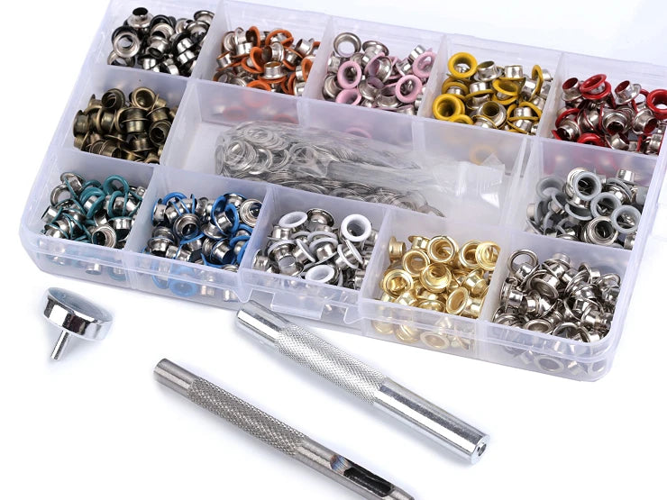 Děrovací a nýtovací kleště na průchodky Ø5 mm + sada průchodek