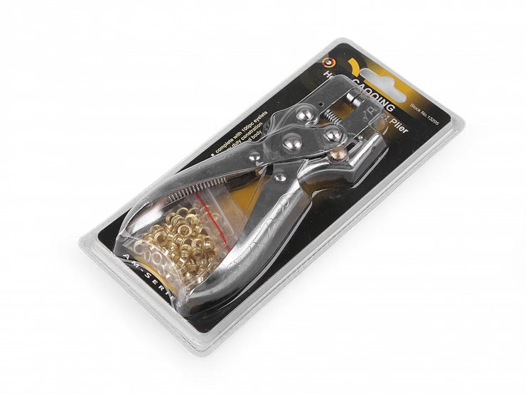 Děrovací a nýtovací kleště na průchodky Ø5 mm + sada průchodek