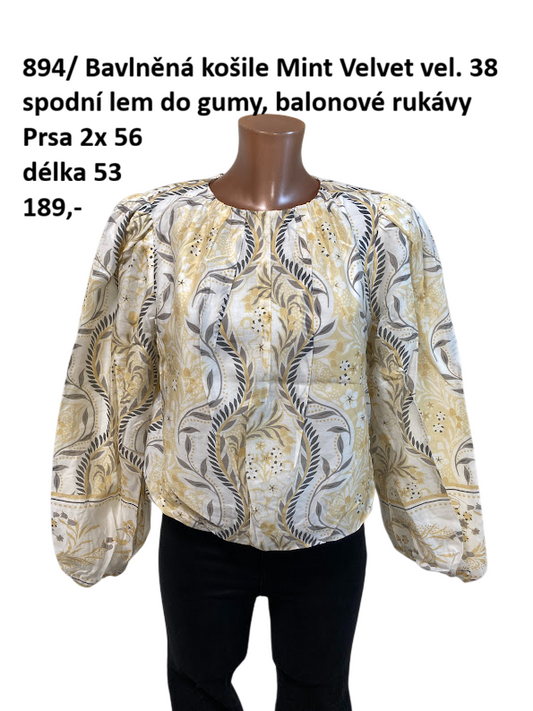 Bavlněná košile Mint Velvet vel. M
